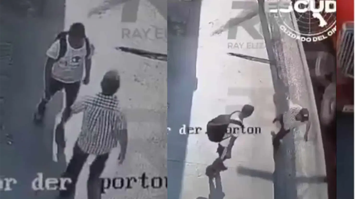 En las grabaciones captadas por las cámaras del C4 se observa cómo el joven empuja presuntamente al adulto mayor y se retiró del lugar sin auxiliarlo