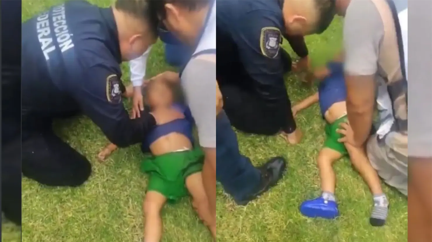 “¡Respira, respira… llora, llora!” y “¡Jala el aire, respira!”, se escucha decir a quienes presenciaron el rescate del pequeño