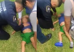 Policía salva la vida a un niño de 3 años que ya no respiraba tras caer a un lago | VIDEO Policía salva la vida a un niño de 3 años que ya no respiraba tras caer a un lago | VIDEO
