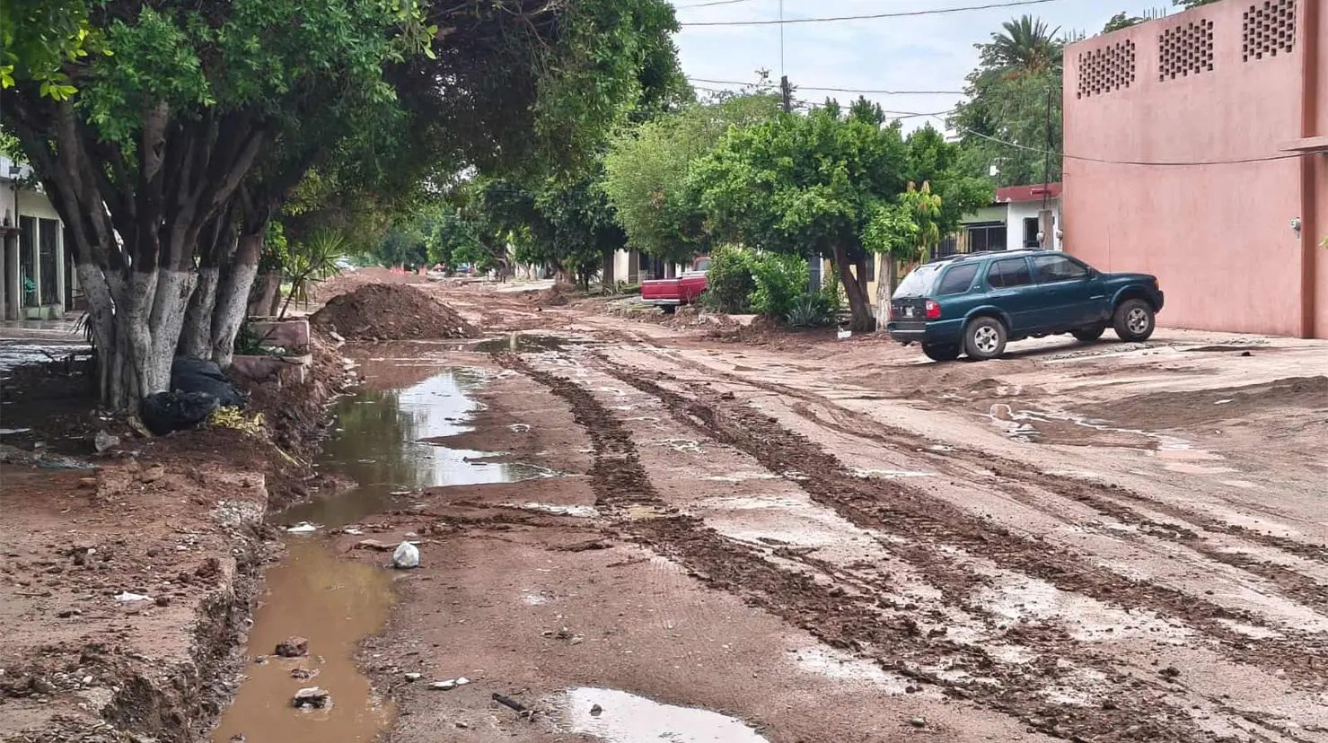 Lluvias dejan encharcamientos en Cajeme
