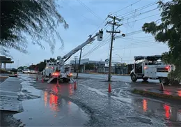 CFE restablece 62.1% de la energía eléctrica en Cajeme tras fuertes lluvias y vientos