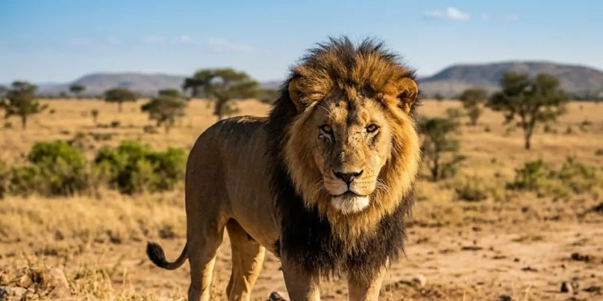 El león es uno de los felinos más reconocidos del mundo por su fuerza, melena y comportamiento social.