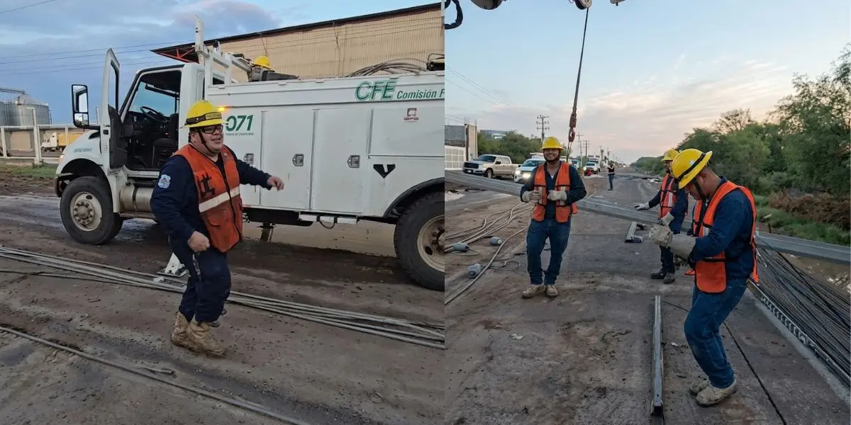 Trabajadores de la CFE fueron captados bailando junto a un vehículo de la dependencia mientras varias colonias de Ciudad Obregón permanecían sin energía eléctrica.