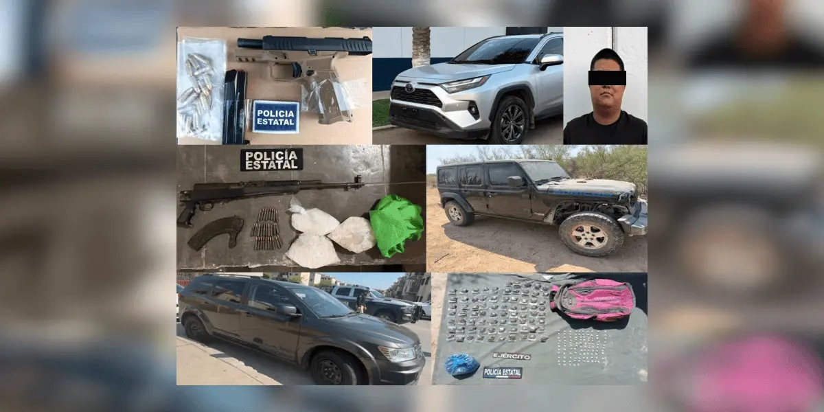 Decomisan autos robados y droga durante operativos en Sonora