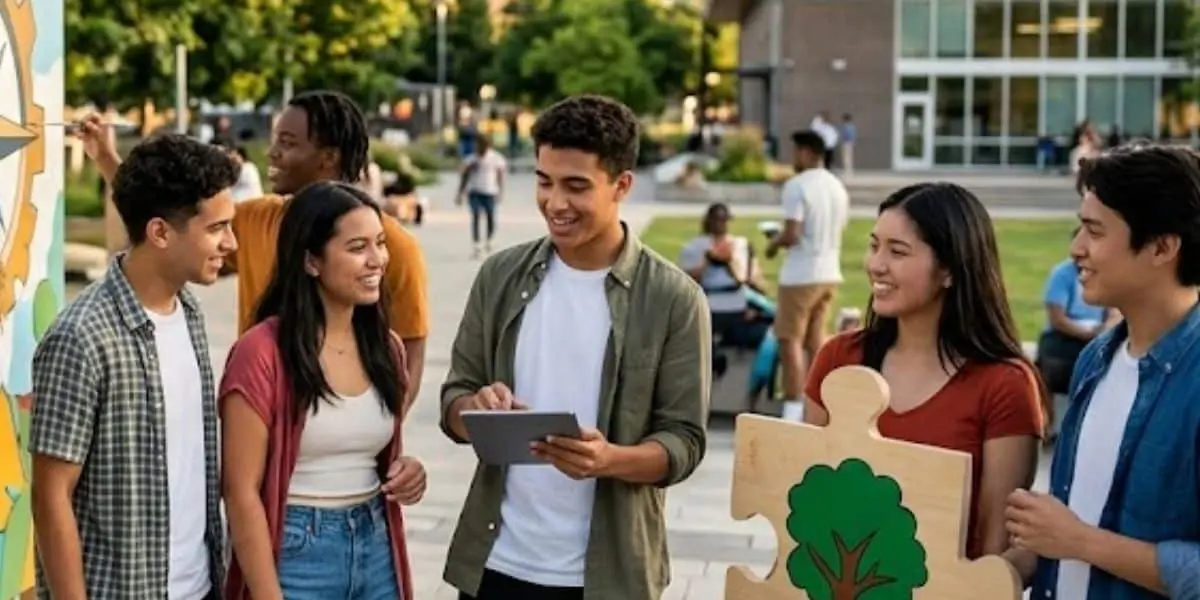 Jóvenes participan en actividades sociales, educativas y comunitarias en el marco del Día Internacional de la Juventud, celebrado cada 12 de agosto.
