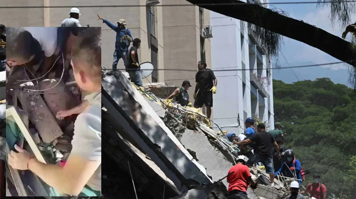 Rescatan a madre y bebé de seis meses entre los escombros tras terremoto en Colombia