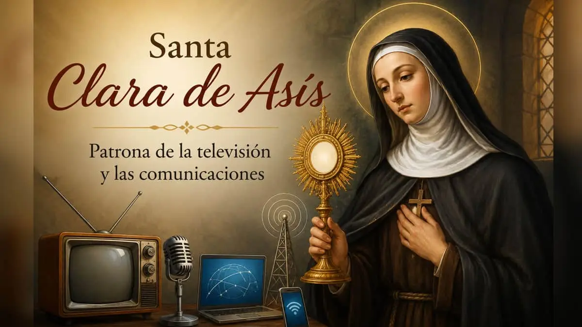 Santa Clara de Asís es recordada cada 11 de agosto y venerada como patrona de la televisión y las comunicaciones.