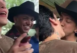 VIDEO | Kunno y Maza Clan sorprenden con un beso durante podcast
