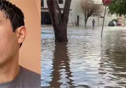 Joven se hace viral por su peculiar forma de disfrutar la lluvia en Ciudad Obregón