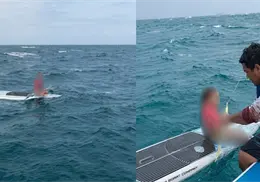 Pescador rompe el silencio tras rescatar a niña que era arrastrada por la corriente en la Paz