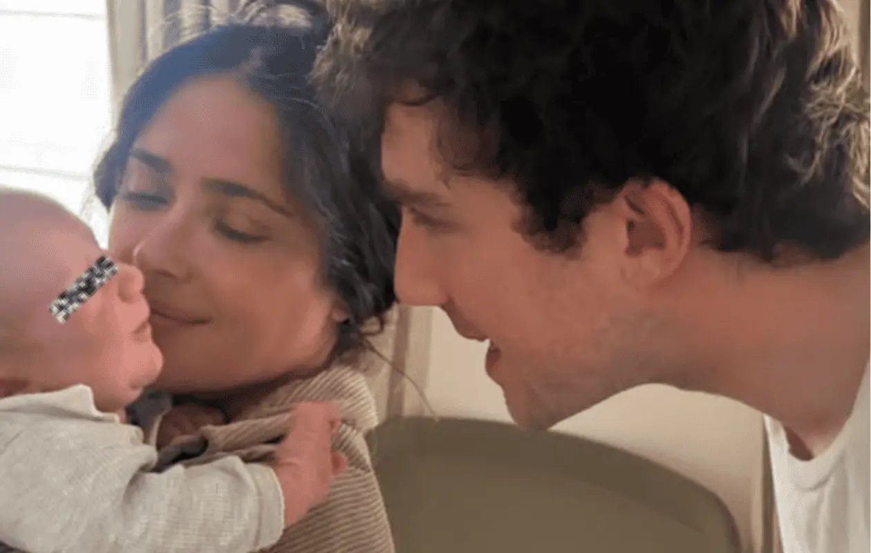 Salma Hayek debuta como abuela con el nacimiento de su nieto François