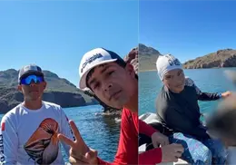 Hermanos rescatan a una tortuga en playas de Miramar, Sonora
