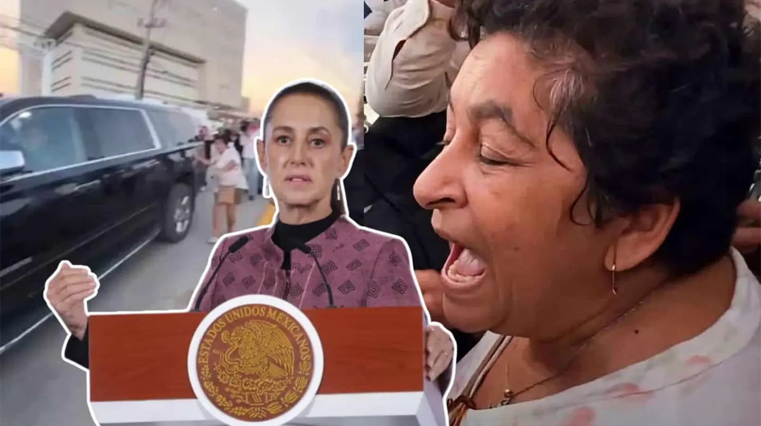 “Esta señora, muy, muy enojada, le pegaba a la camioneta, y entonces le pedí al compañero que maneja: ‘Detente para escuchar a la señora’”, explicó Sheinbaum