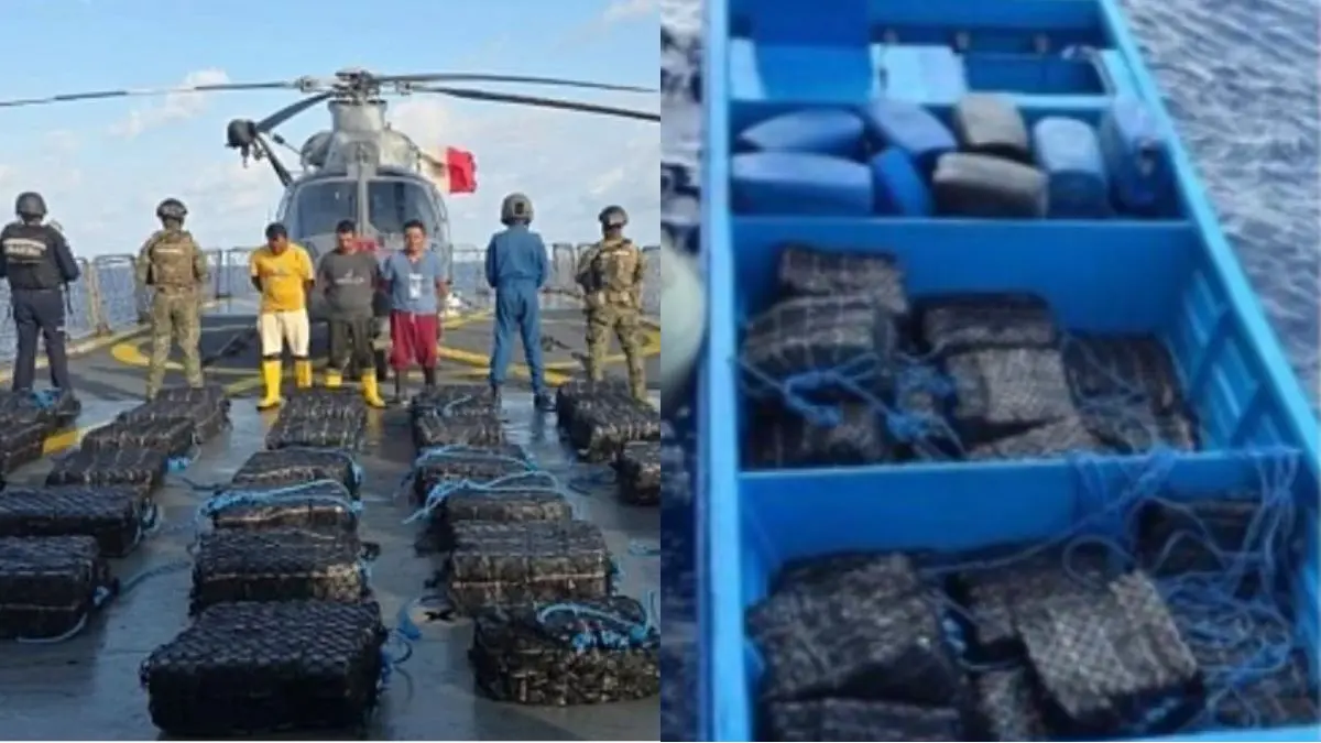 Aseguran más de 6 toneladas de cocaína frente a Chiapas y detienen a 19 personas en el Pacífico
