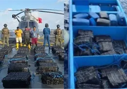 Aseguran más de 6 toneladas de cocaína frente a Chiapas y detienen a 19 personas en el Pacífico