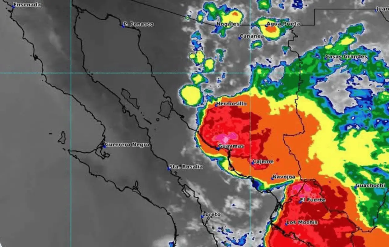 Protección Civil pronostica que seguirán lluvias y actividad eléctrica en el Valle del Yaqui