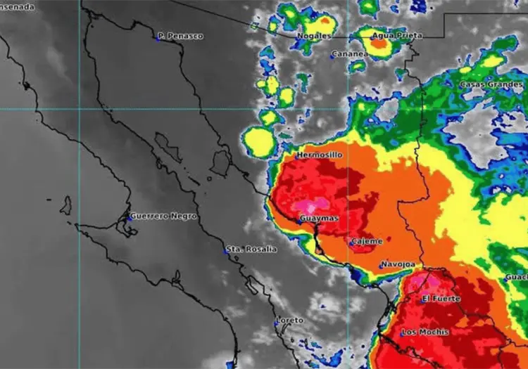 Protección Civil pronostica que seguirán lluvias y actividad eléctrica en el Valle del Yaqui