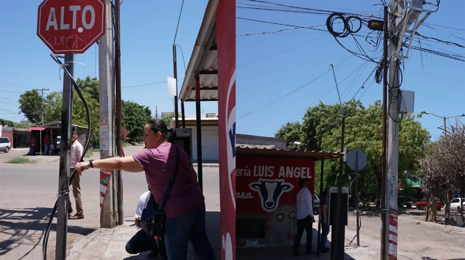 Denuncian riesgoso cable de CFE