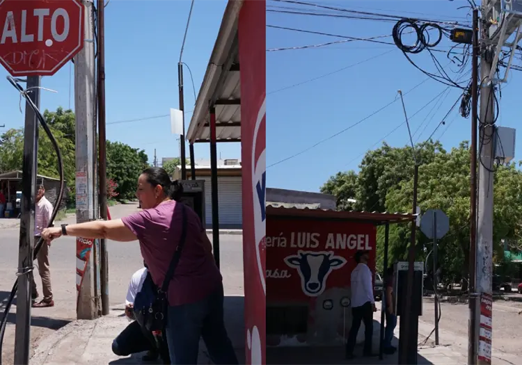 Denuncian riesgoso cable de CFE