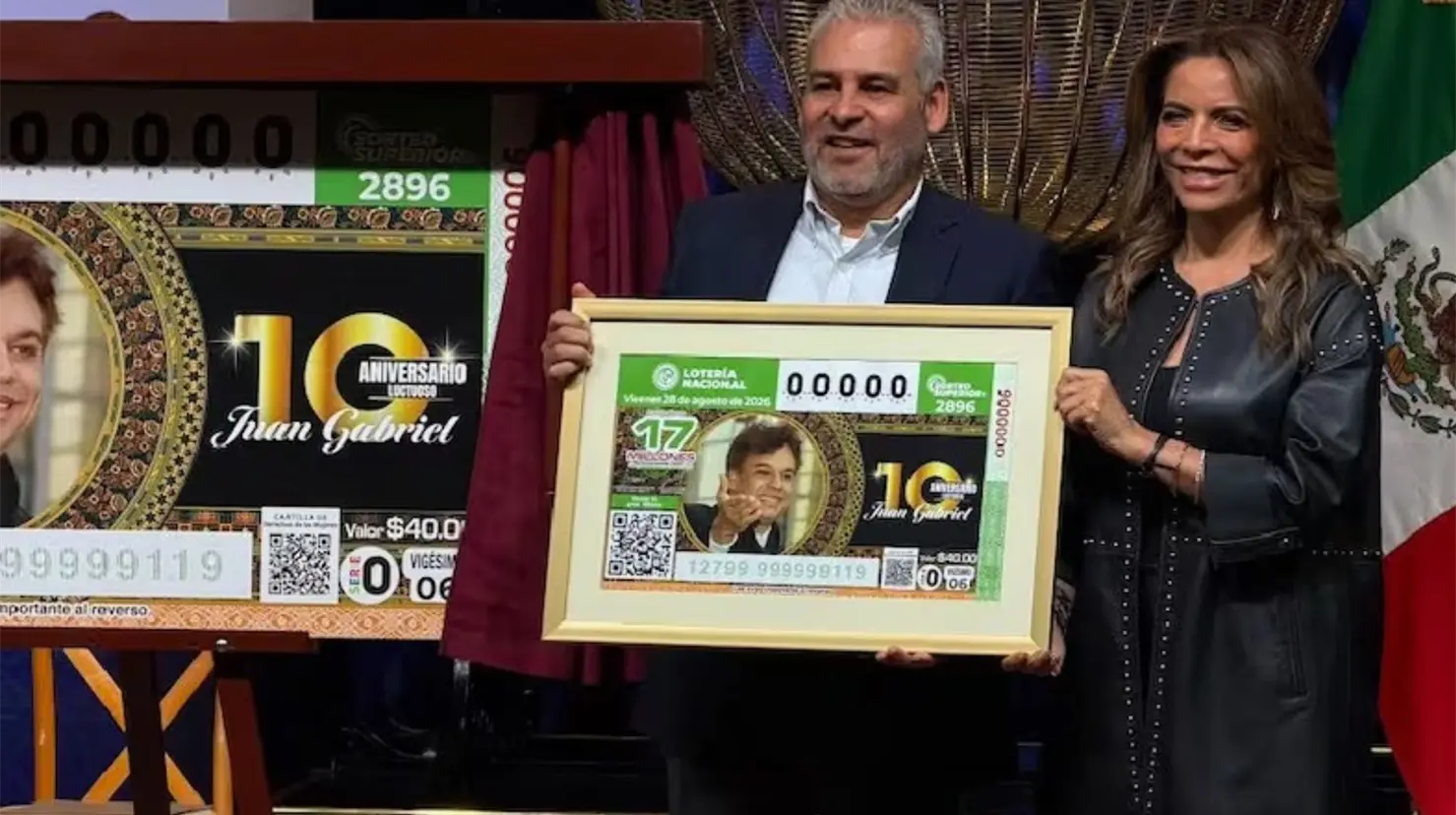 Homenaje a Juan Gabriel en Sorteo Superior 2896 de la Lotería Nacional
