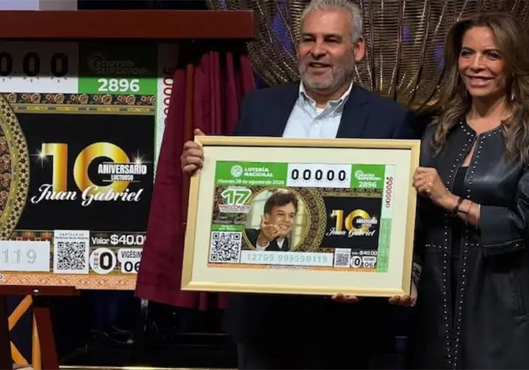 Homenaje a Juan Gabriel en Sorteo Superior 2896 de la Lotería Nacional