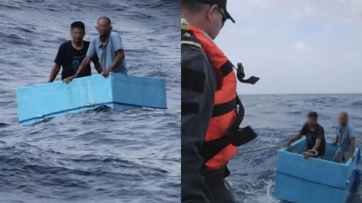 Rescatan con vida a dos pescadores de Chiapas tras seis días desaparecidos