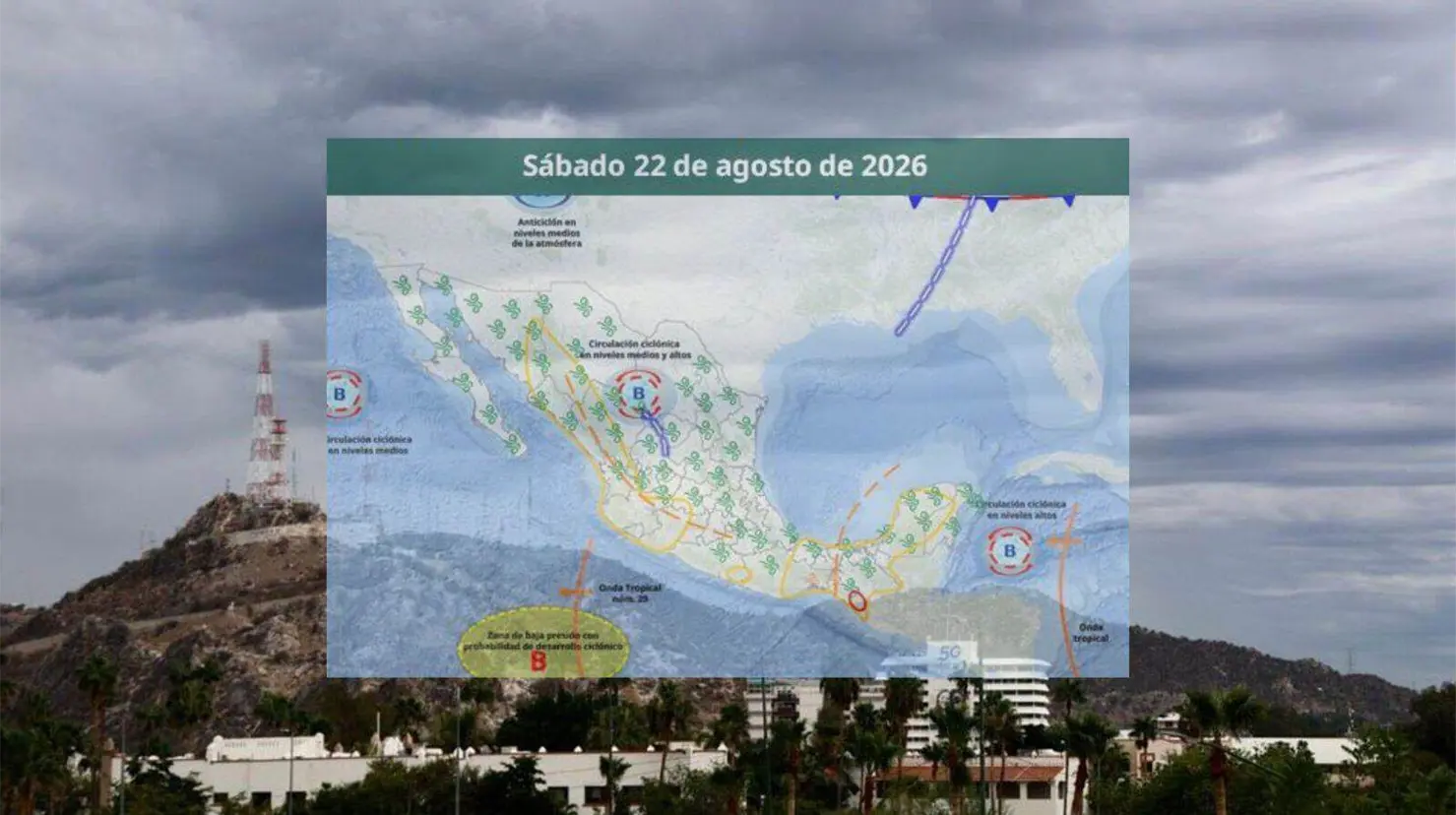 Clima en Hermosillo hoy 22 de agosto: Se pronostica lluvia para este sábado