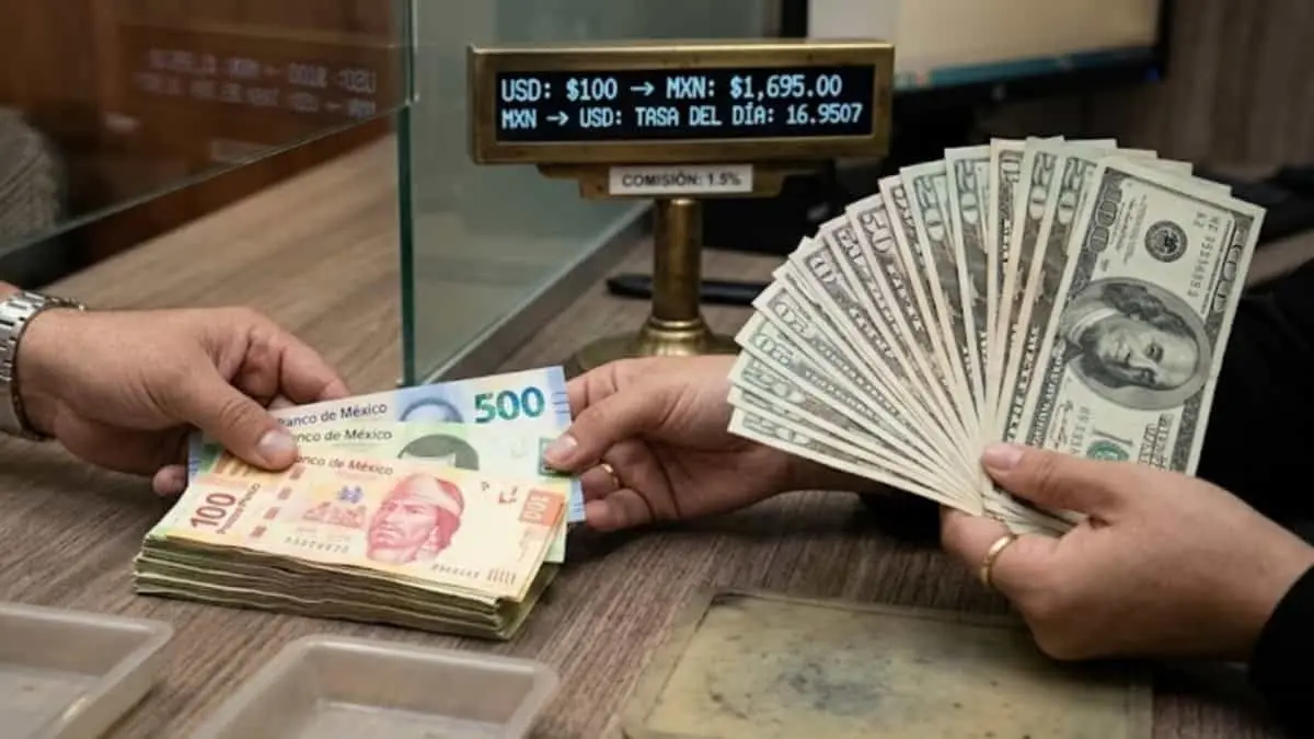 El tipo de cambio oficial es determinado por el Banco de México con base en un promedio de cotizaciones del mercado
