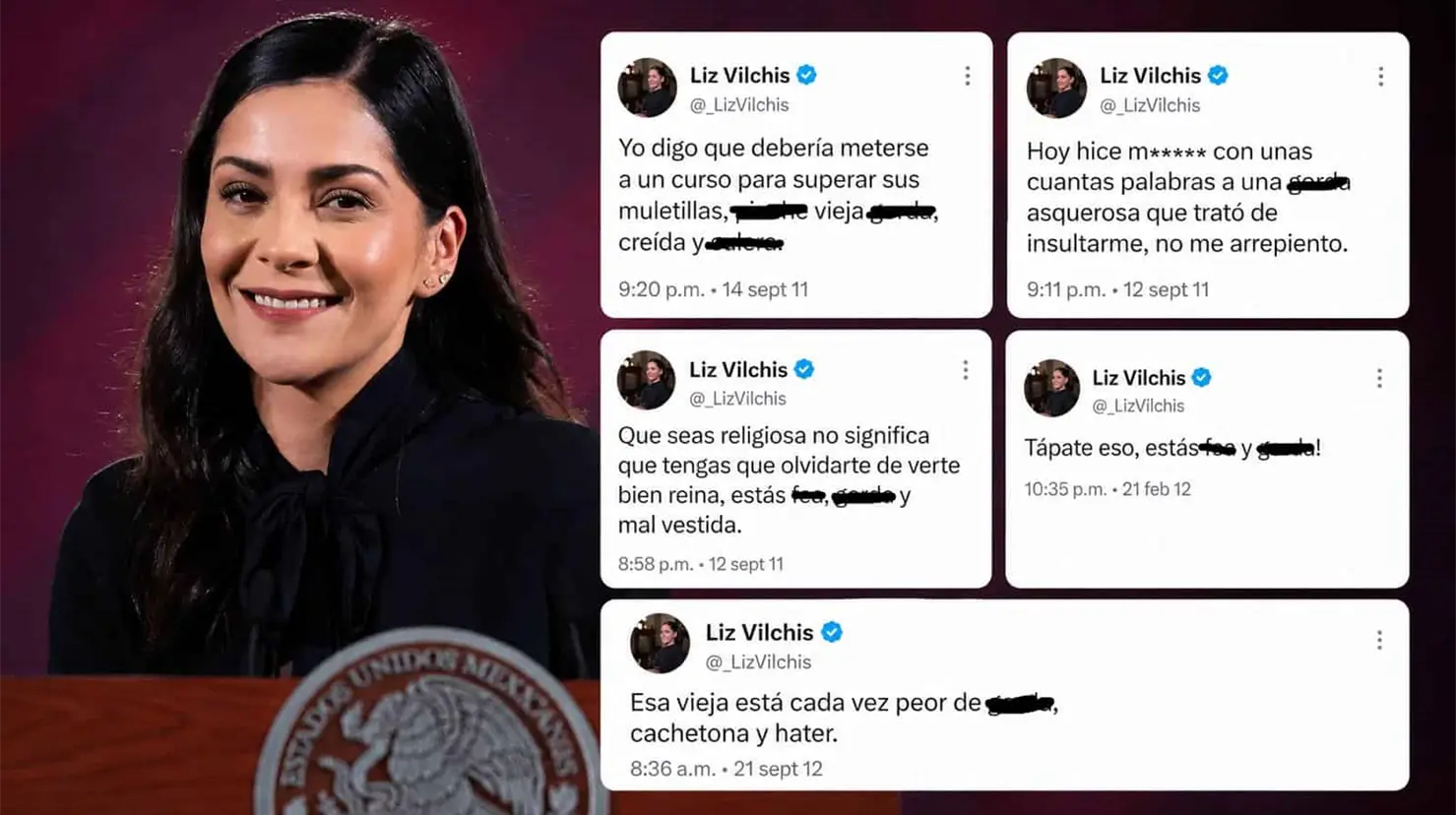 Los comentarios datan de 2011 hasta e 2015, donde insultó a varias personas