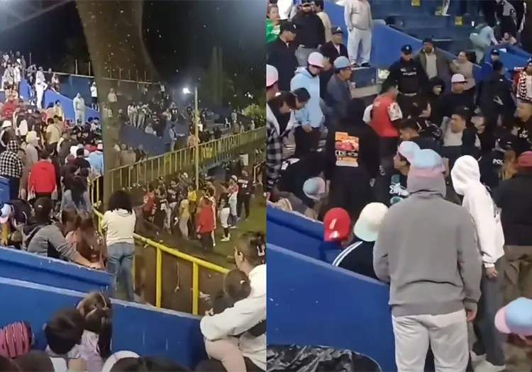 Pelea en estadio de béisbol de Veracruz deja tres heridos tras disparos de policías | VIDEO