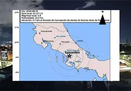 Dos fuertes sismos sacuden Costa Rica durante la madrugada de este lunes; registran más de 30 réplicas