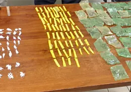 Decomisan mochila cargada de droga en Nogales