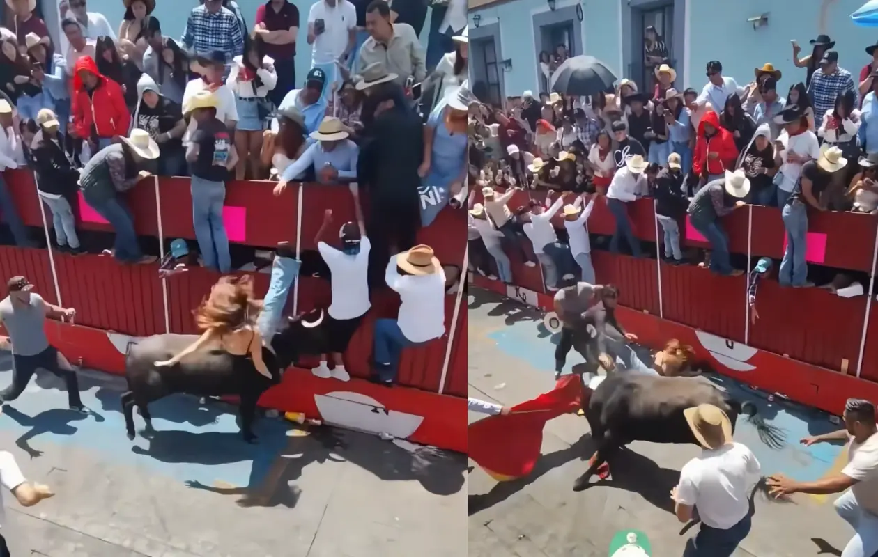 VIDEO | Mujer queda desfigurada tras brutal cornada durante la Huamantlada 2026 en Tlaxcala