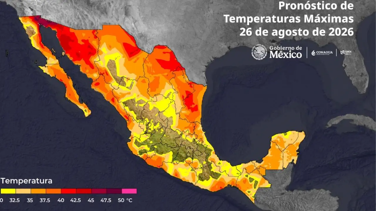 Las altas temperaturas predominarán en el Estado de Sonora este miércoles 26 de agosto.