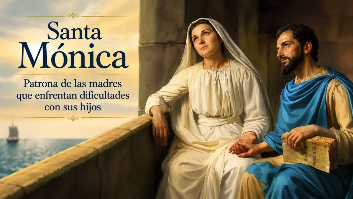 Santa Mónica es recordada cada 27 de agosto por su ejemplo de amor maternal, paciencia y perseverancia ante las dificultades familiares.