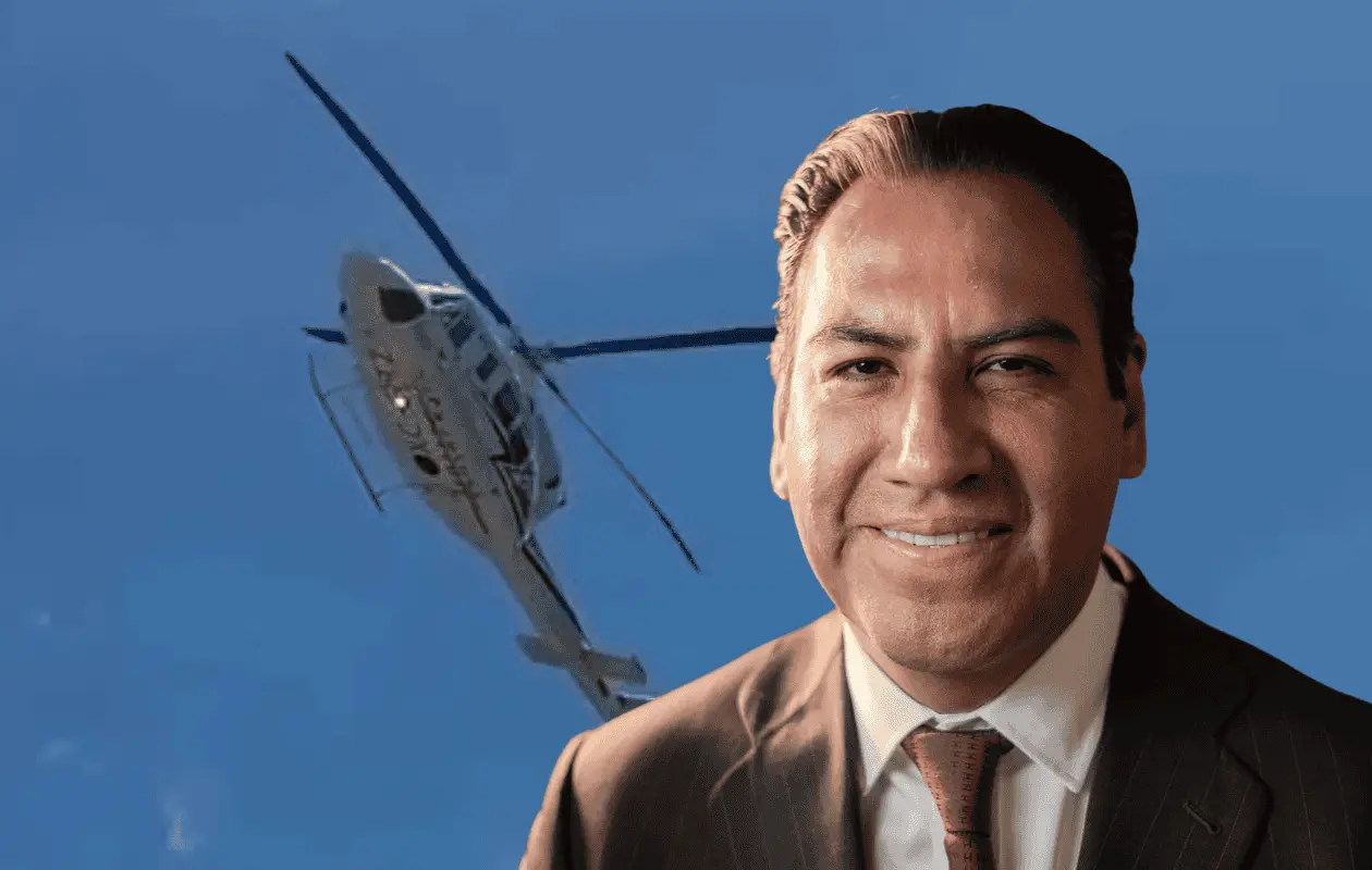 Helicóptero de gobernador de Chiapas realiza aterrizaje de emergencia en Pantepec