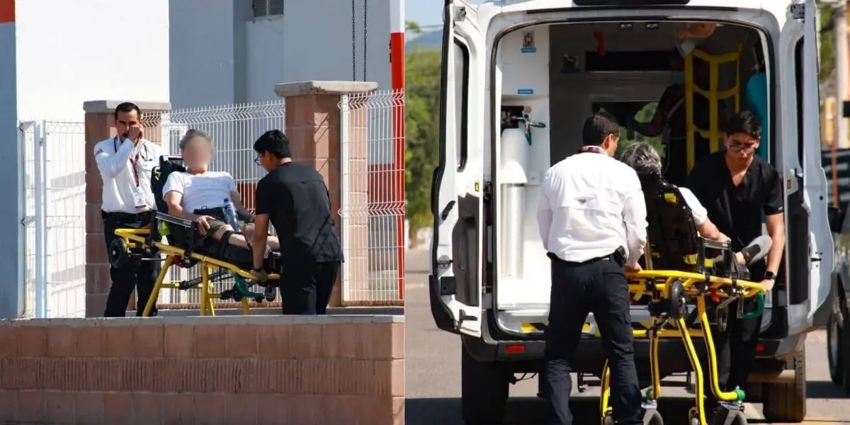 Personal de auxilio atendió al afectado y posteriormente lo llevó a un hospital para valoración especializada. (Fotos: Gerardo Bourjac/Expreso)