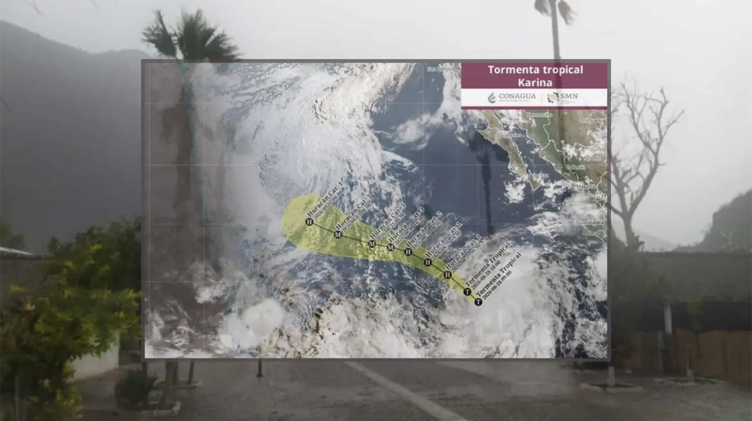 Tormenta tropical Karina podría ser huracán categoría 3 ¿Qué estados afectará?