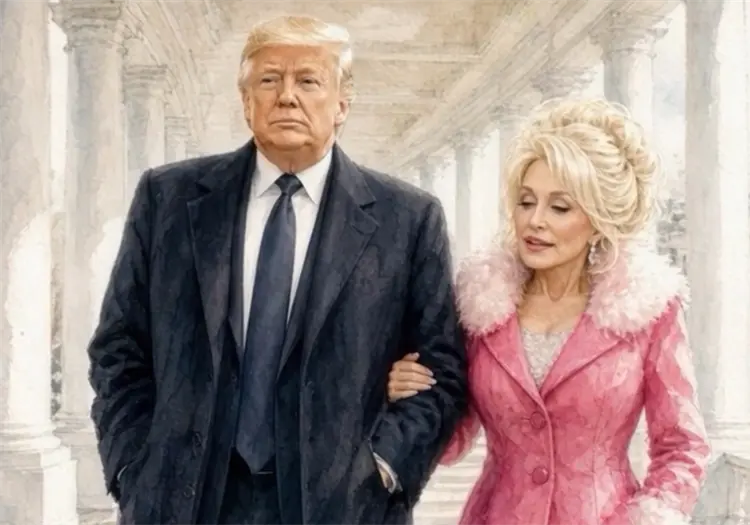 Trump comparte ilustración junto a Dolly Parton tras su muerte