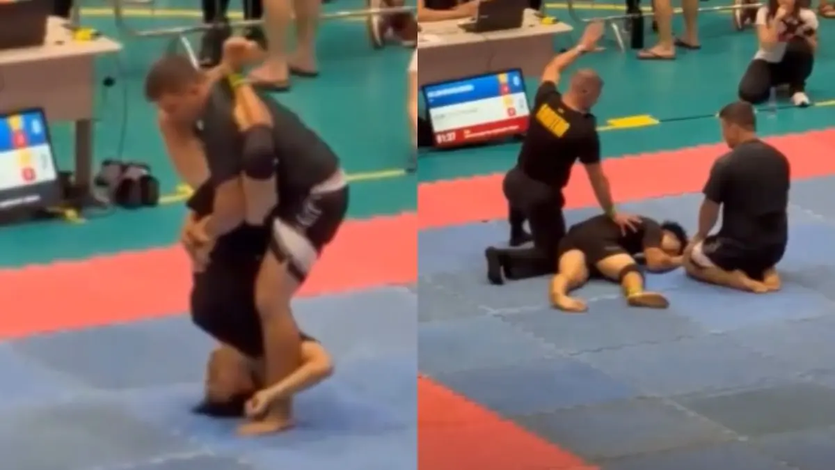 VIDEO | Luchador de jiu-jitsu queda paralizado tras movimiento prohibido durante torneo