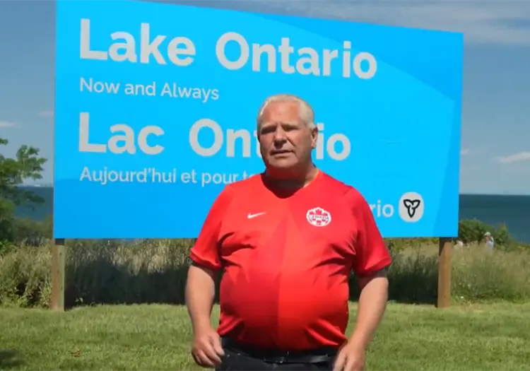 Doug Ford desafía a Trump y reafirma que el Lago Ontario conservará su nombre