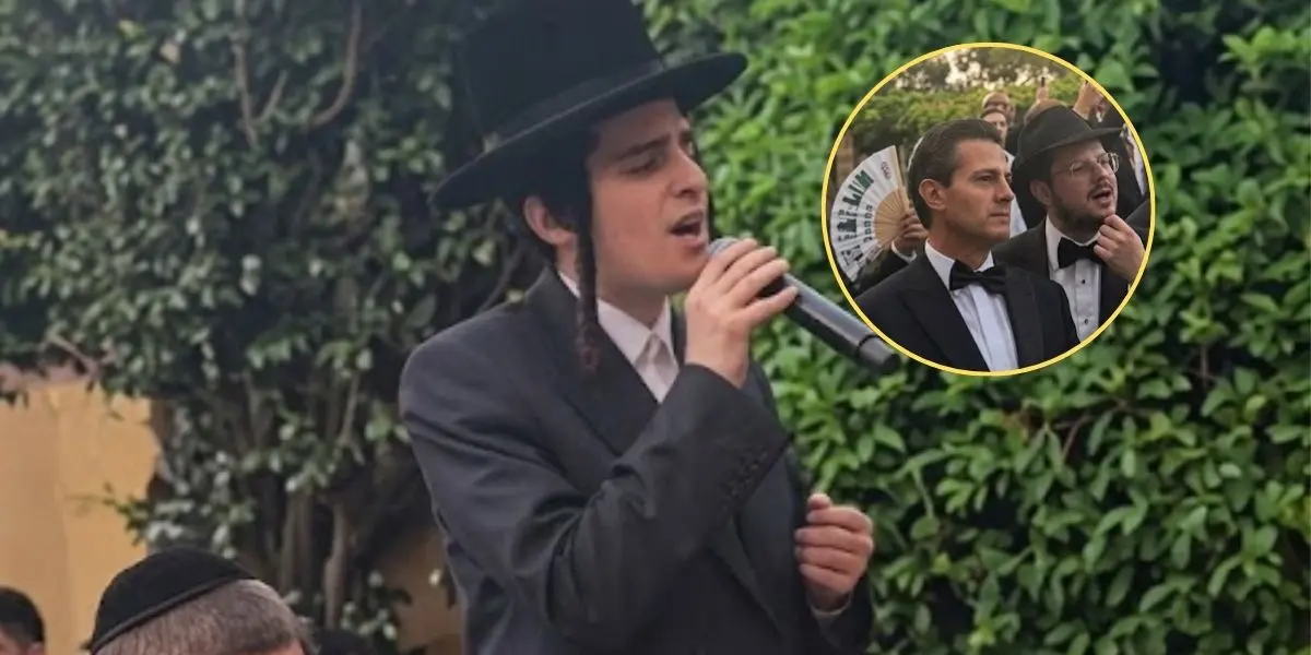 El exmandatario apareció con traje oscuro y una kipá beige mientras seguía desde las primeras filas la presentación musical durante la celebración.