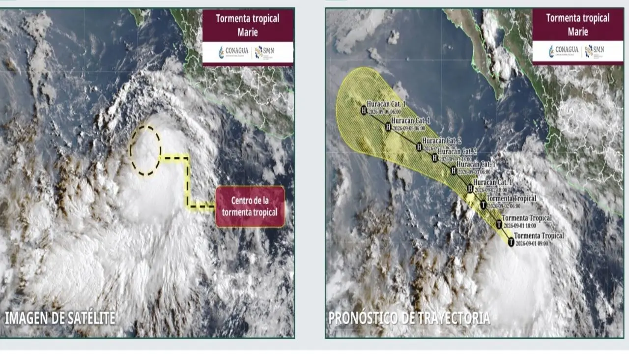 Tormenta tropical “Marie” se desplaza por el Pacífico: Así podría afectar a Sonora