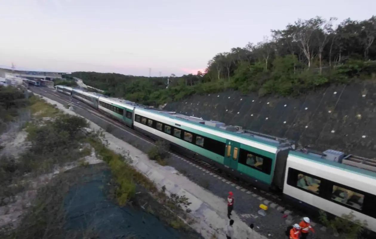 Tren Maya registra nuevo descarrilamiento en Campeche con 123 pasajeros a bordo