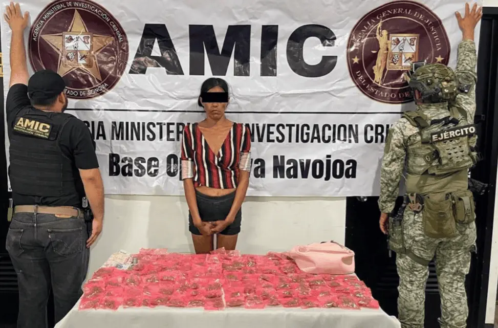 Capturan a mujer con mariguana en Navojoa