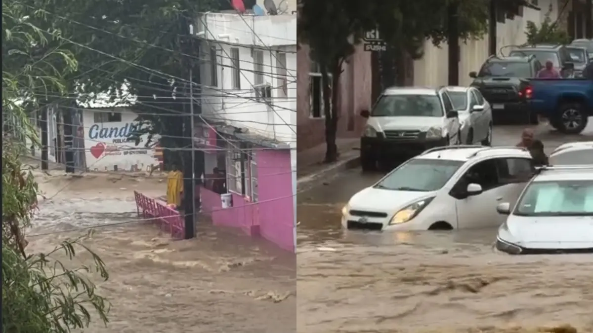 Cabo San Lucas queda bajo el agua tras lluvias de “Marie”; corrientes arrastran vehículos y dejan afectaciones