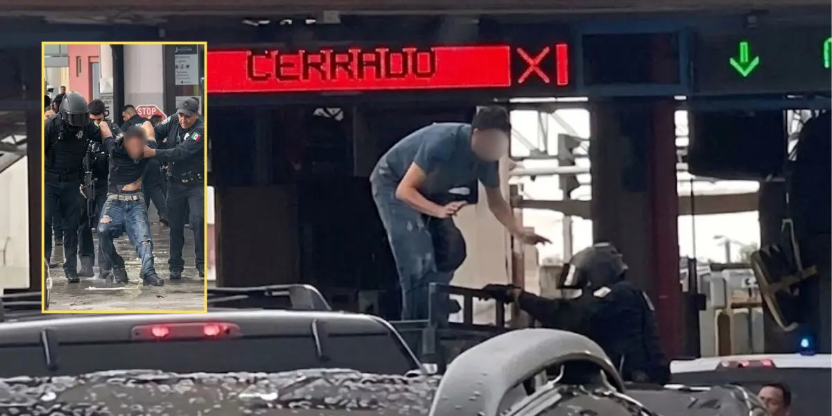 Vista de la zona de revisión donde los agentes le cortaron el paso al sujeto en pleno puente internacional. (Fotos: Expreso)