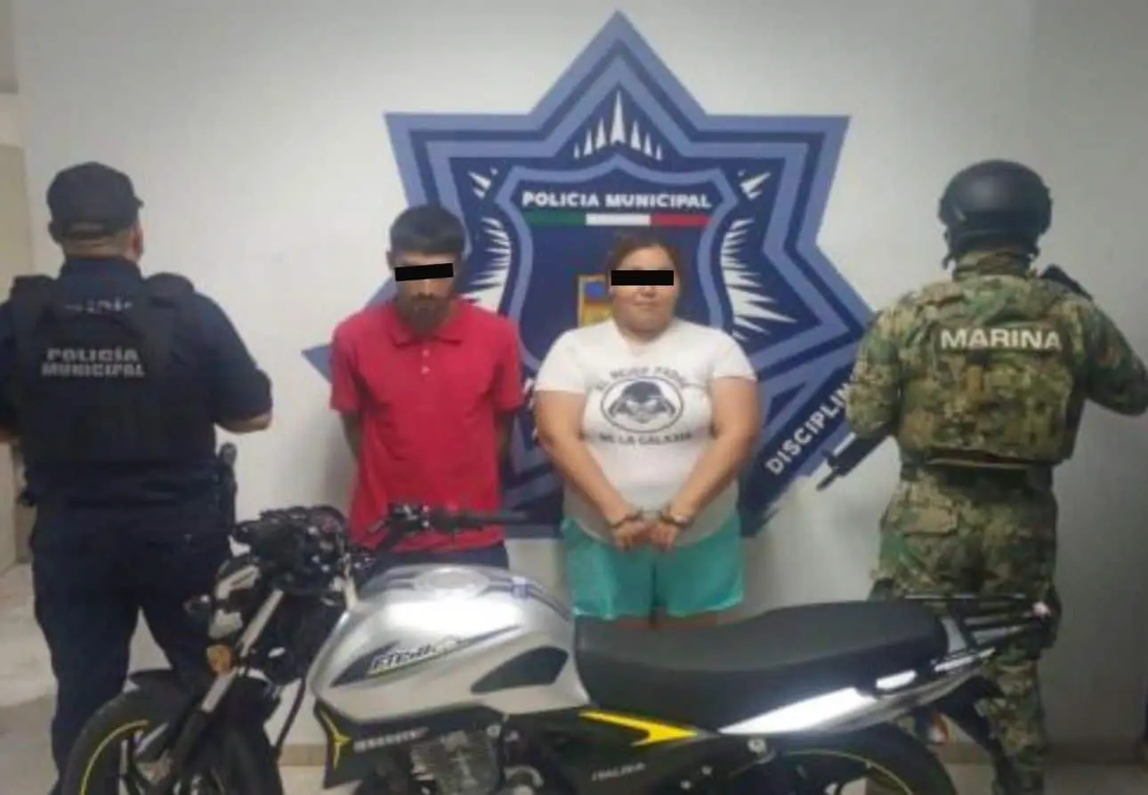 Detienen a pareja por intento de robo a tienda