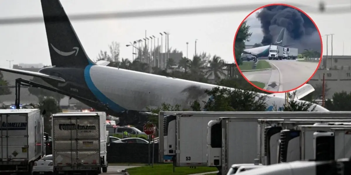 Equipos de emergencia permanecieron desplegados en las inmediaciones del aeropuerto para controlar la situación y realizar las evaluaciones correspondientes. (Créditos: El Economista)