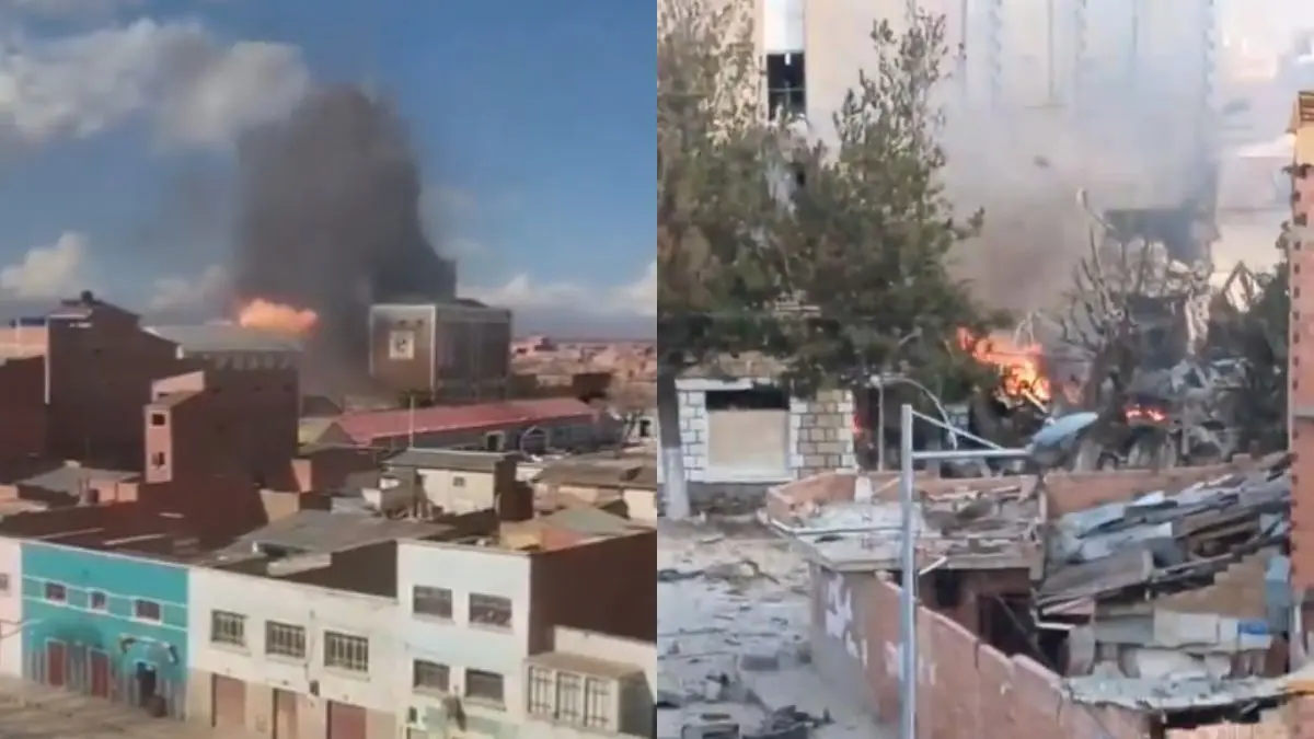 Dos fuertes detonaciones provocaron un incendio y una onda expansiva que alcanzó viviendas cercanas FUENTES: X